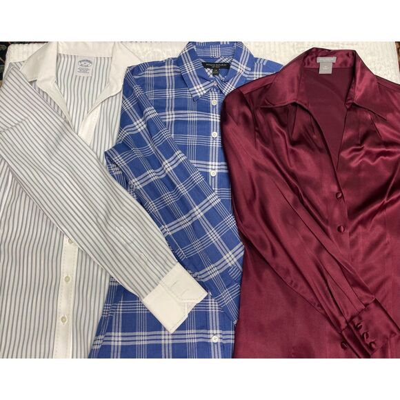 Bundle of 3 Career Shirts, Brooks Brothers, Ann Taylor, Banana Republic - Picture 1 of 14